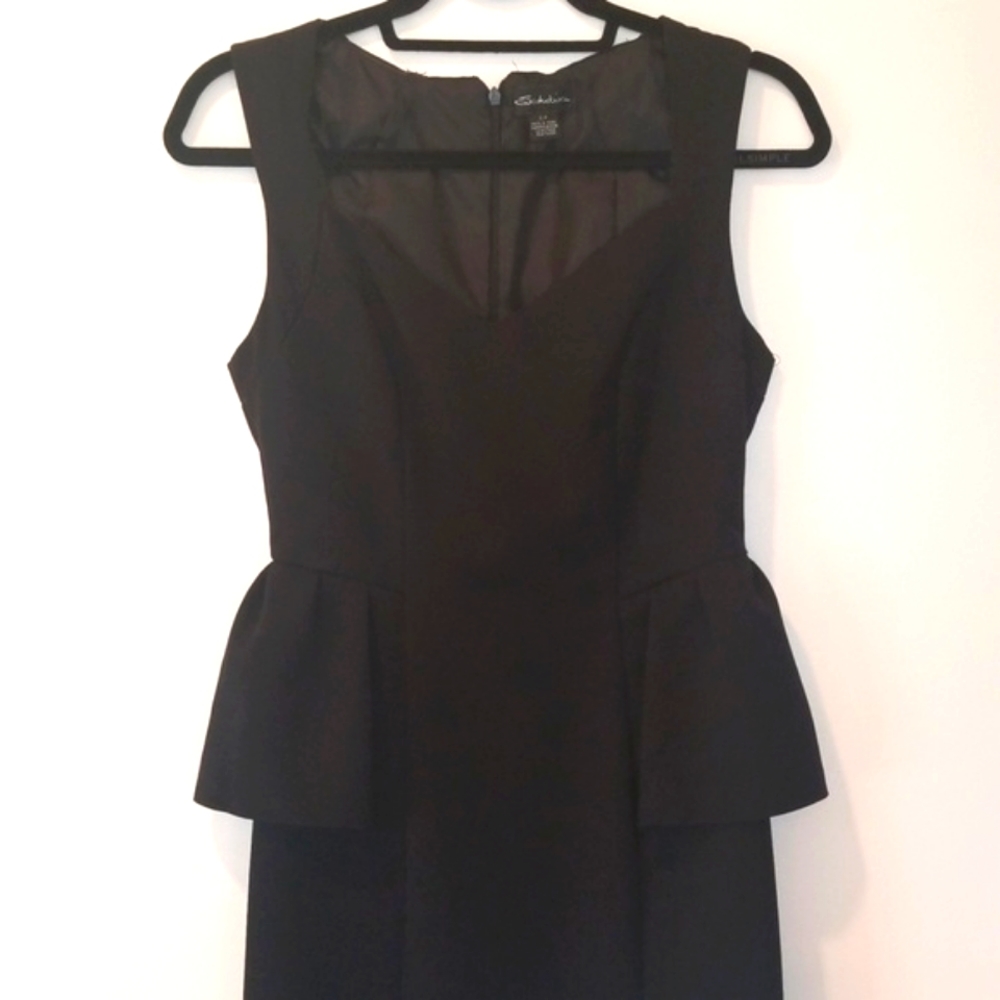 Seduction Little Black Dress Sweetheart Sleeveless Peplum Women's Size SP